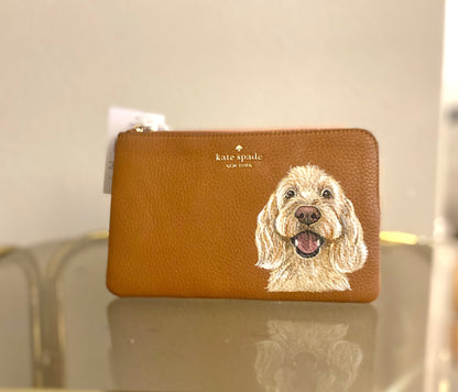 NEW! Hand Painted Pet Portrait Kate Spade Wristlet