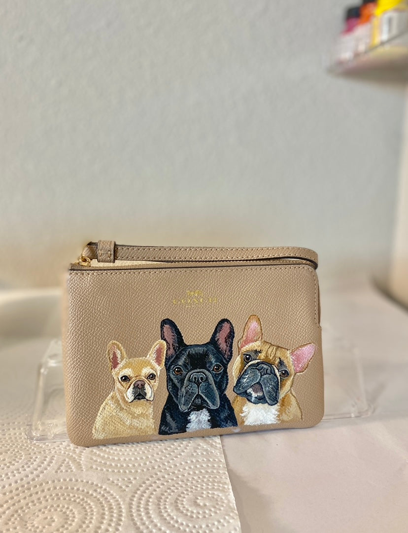 Coach Wristlet with Custom Pet Portrait – Furrbabe Portraits