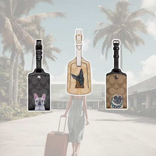 NEW! Coach Luggage Tags with Custom Pet Portrait