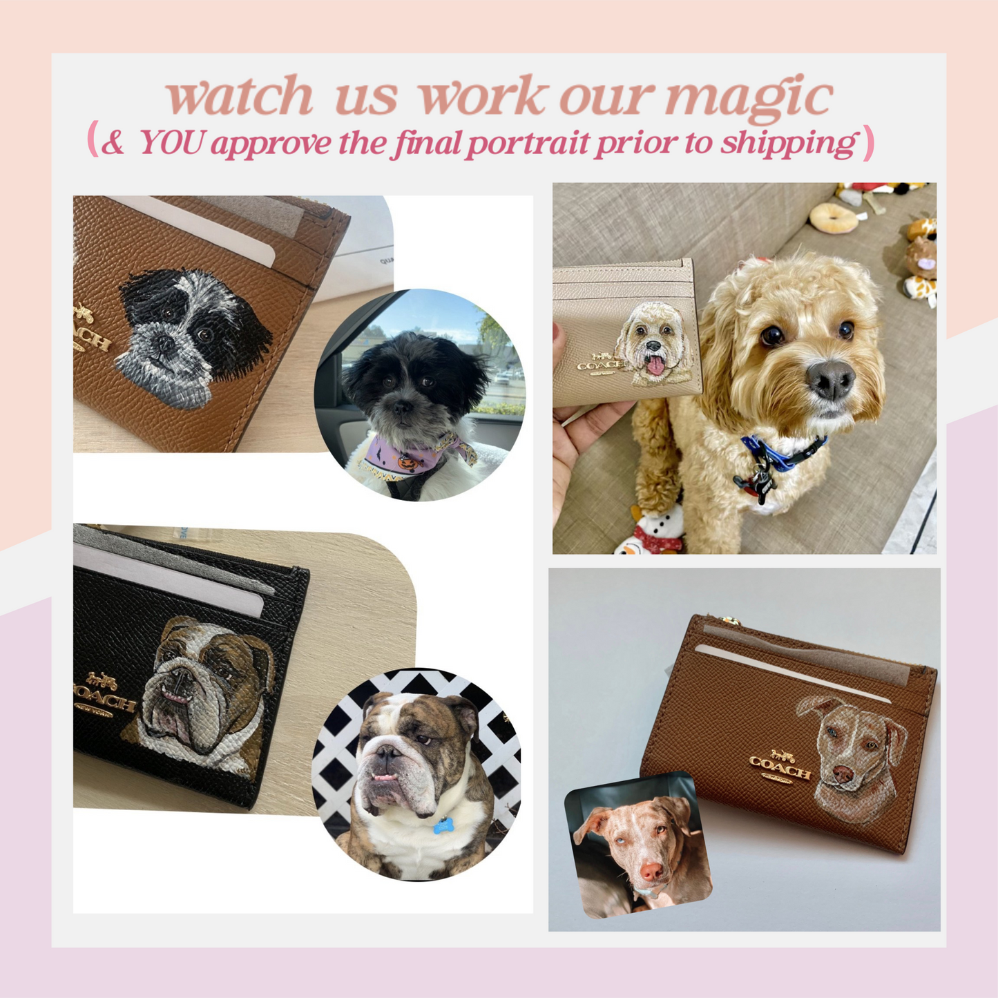 Coach Wristlet with Custom Pet Portrait