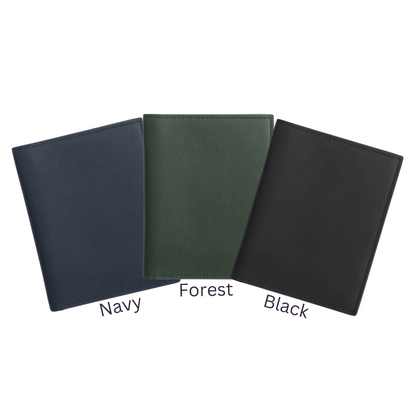 Nappa Leather RFID Blocking Passport Holder Wallet with Custom Pet Portrait