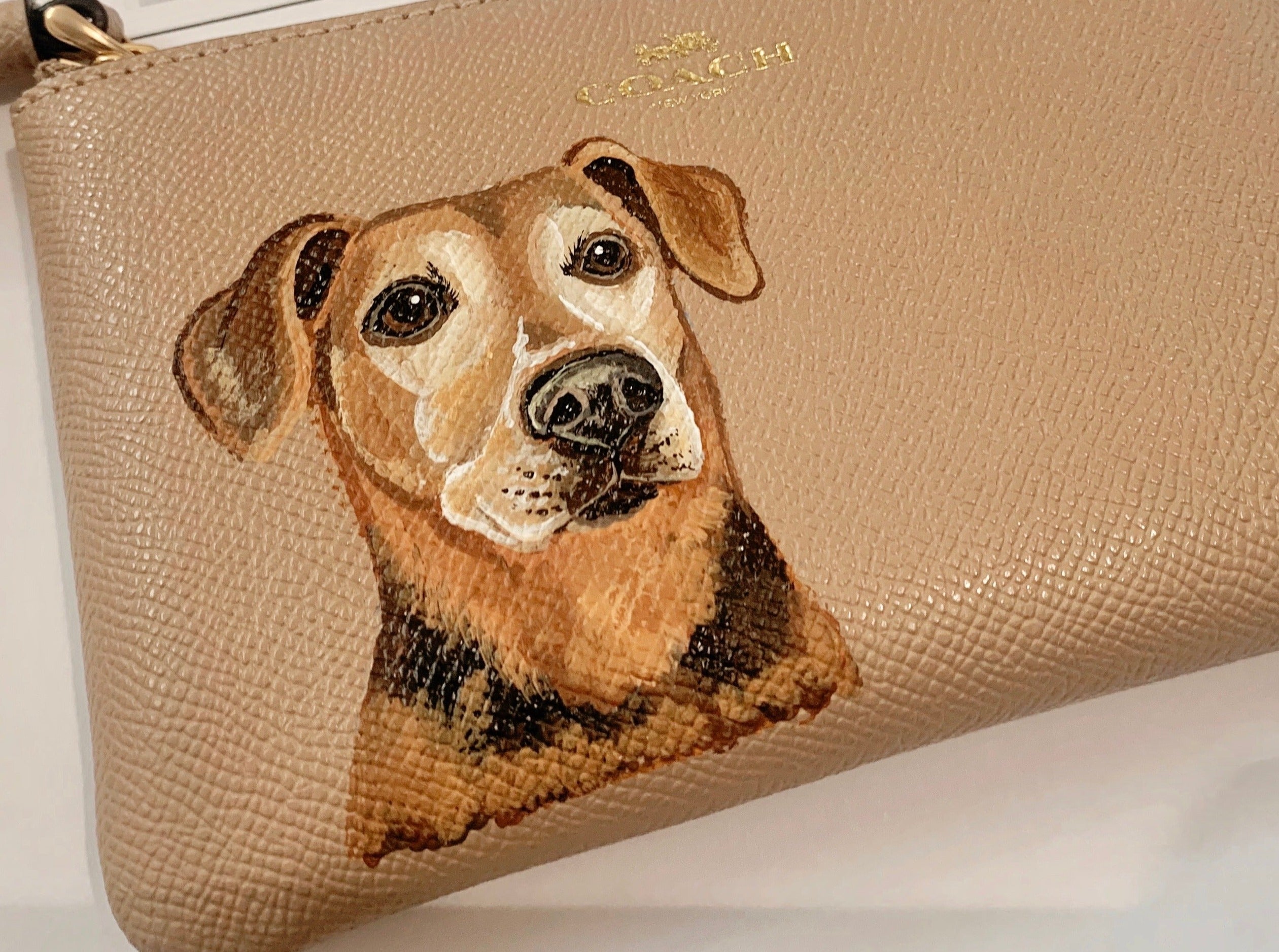 Coach Wristlet with Custom Pet Portrait – Furrbabe Portraits