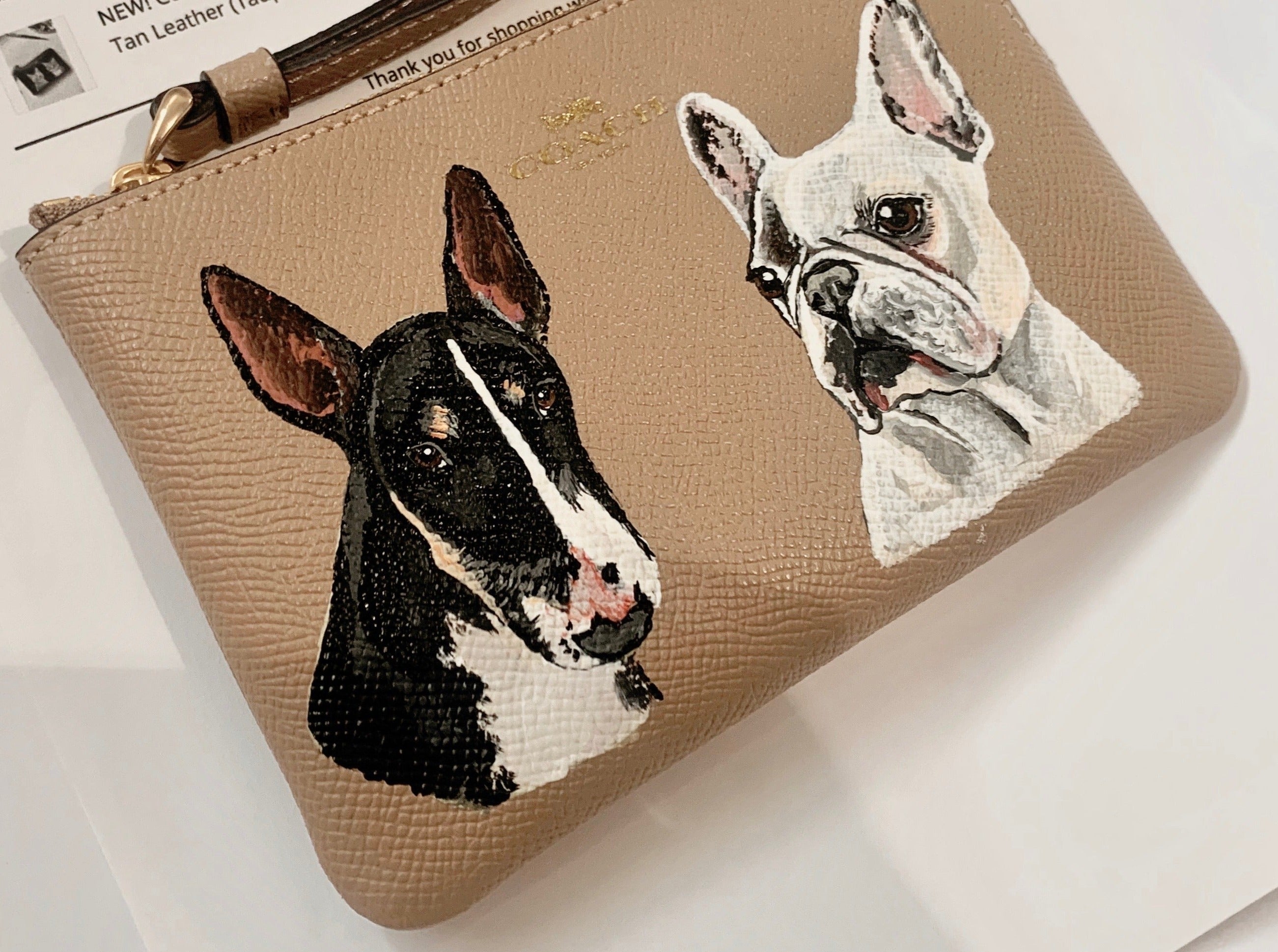 Coach Wristlet with Custom Pet Portrait – Furrbabe Portraits