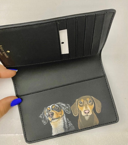 NEW! Kate Spade Passport Wallet with Custom Pet Portrait