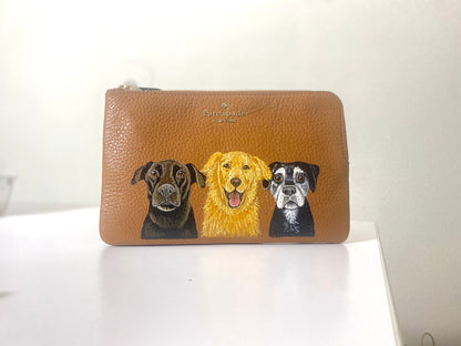 NEW! Hand Painted Pet Portrait Kate Spade Wristlet