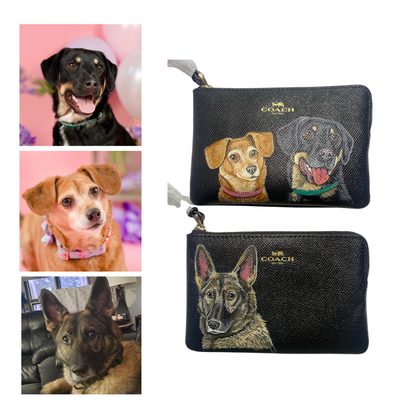 NEW! Hand Painted Pet Portrait Kate Spade Wristlet