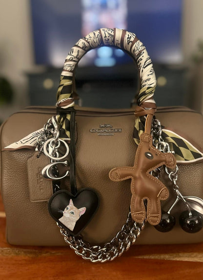 NEW! Vegan Leather Heart Charm with Custom Pet Portrait