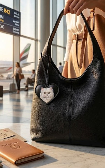 NEW! Vegan Leather Heart Charm with Custom Pet Portrait